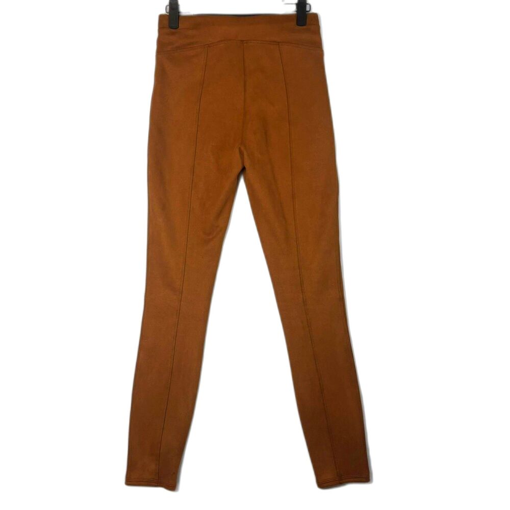 SPANX Women's High-Waisted Faux Suede Leggings in Rich Caramel Size Small EUC